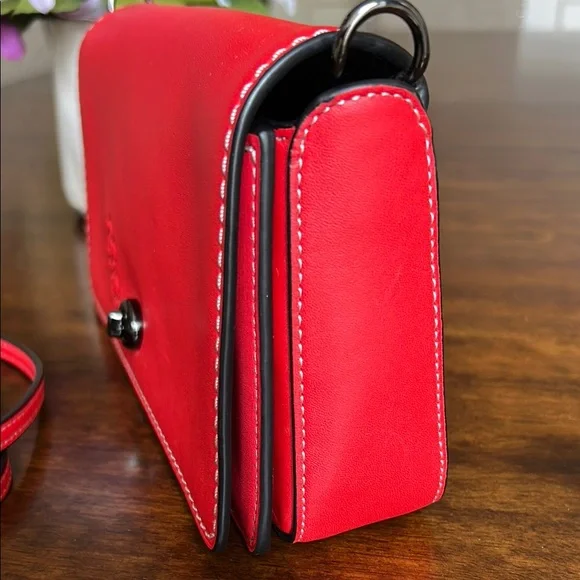 Coach 1941 Disney x Coach Dinky Mickey Red Leather Crossbody Bag - Picture 6 of 15